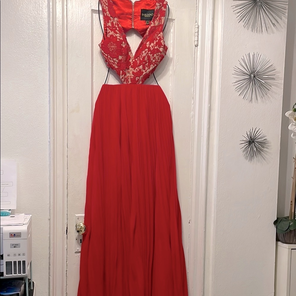 Bariano Australia Red Backless Gown for Prom